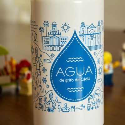 Bidón de aluminio de Aguas de Cádiz