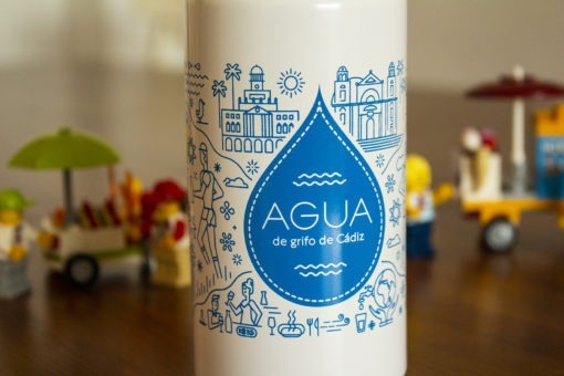 Bidón de aluminio de Aguas de Cádiz
